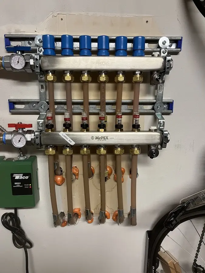 Plumber performing Gas Line Installation at a residential property in Llano